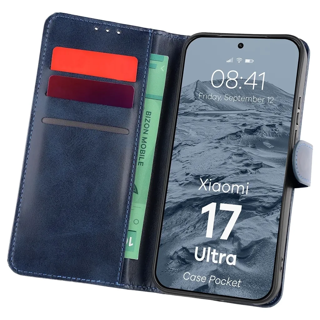Kryt Bizon Case Pocket Xiaomi 17 Ultra, navy blue