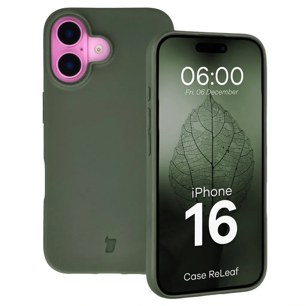 Kryt Bizon Case ReLeaf Apple iPhone 16 dark green