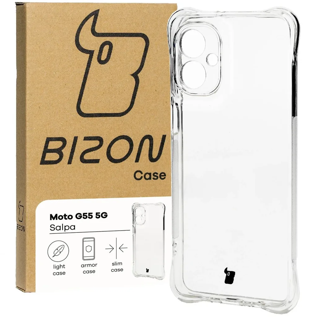 Kryt Bizon Case Salpa Motorola Moto G55 5G clear