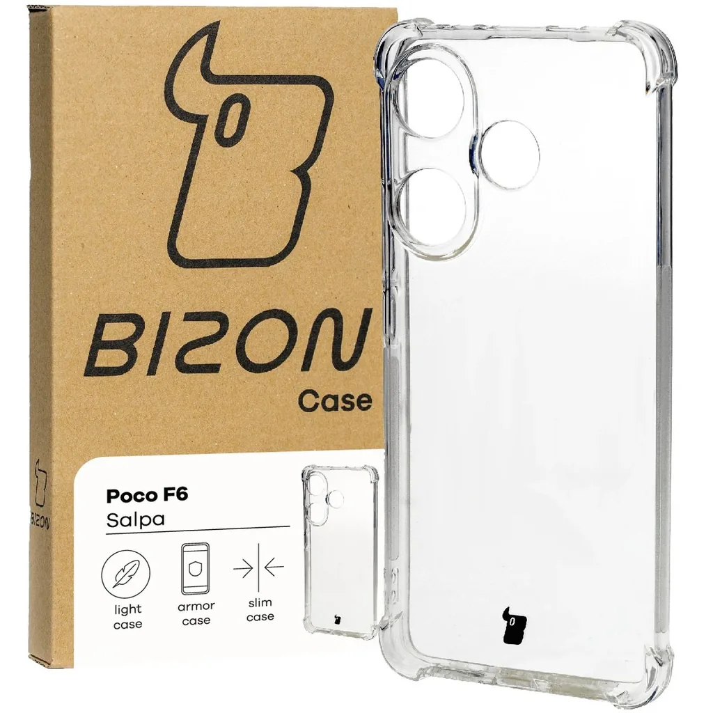 Kryt Bizon Case Salpa Xiaomi Poco F6 clear
