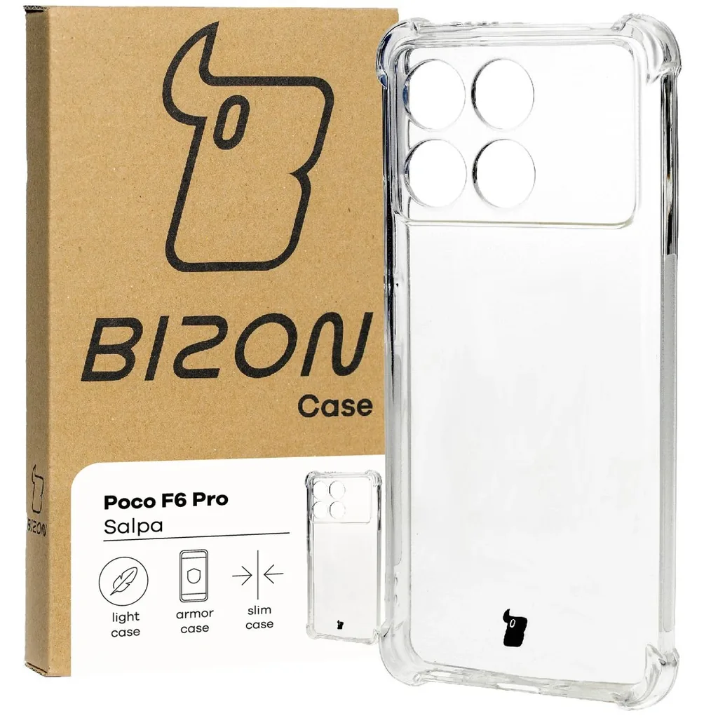Kryt Bizon Case Salpa Xiaomi Poco F6 Pro clear