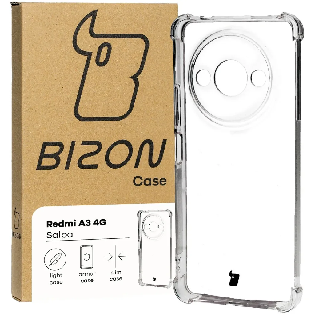 Kryt Bizon Case Salpa Xiaomi Redmi A3 4G clear