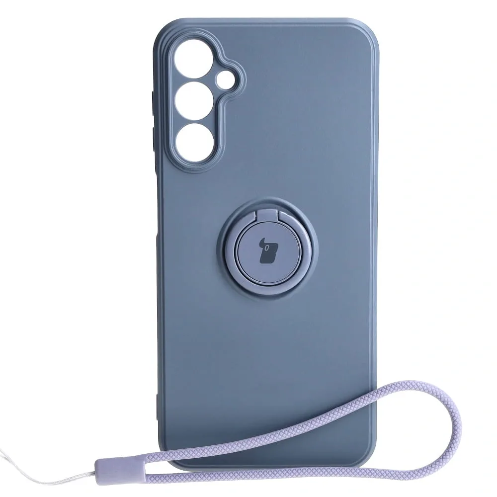 Kryt Bizon Case Silicone Ring Sq Samsung Galaxy A24 grey