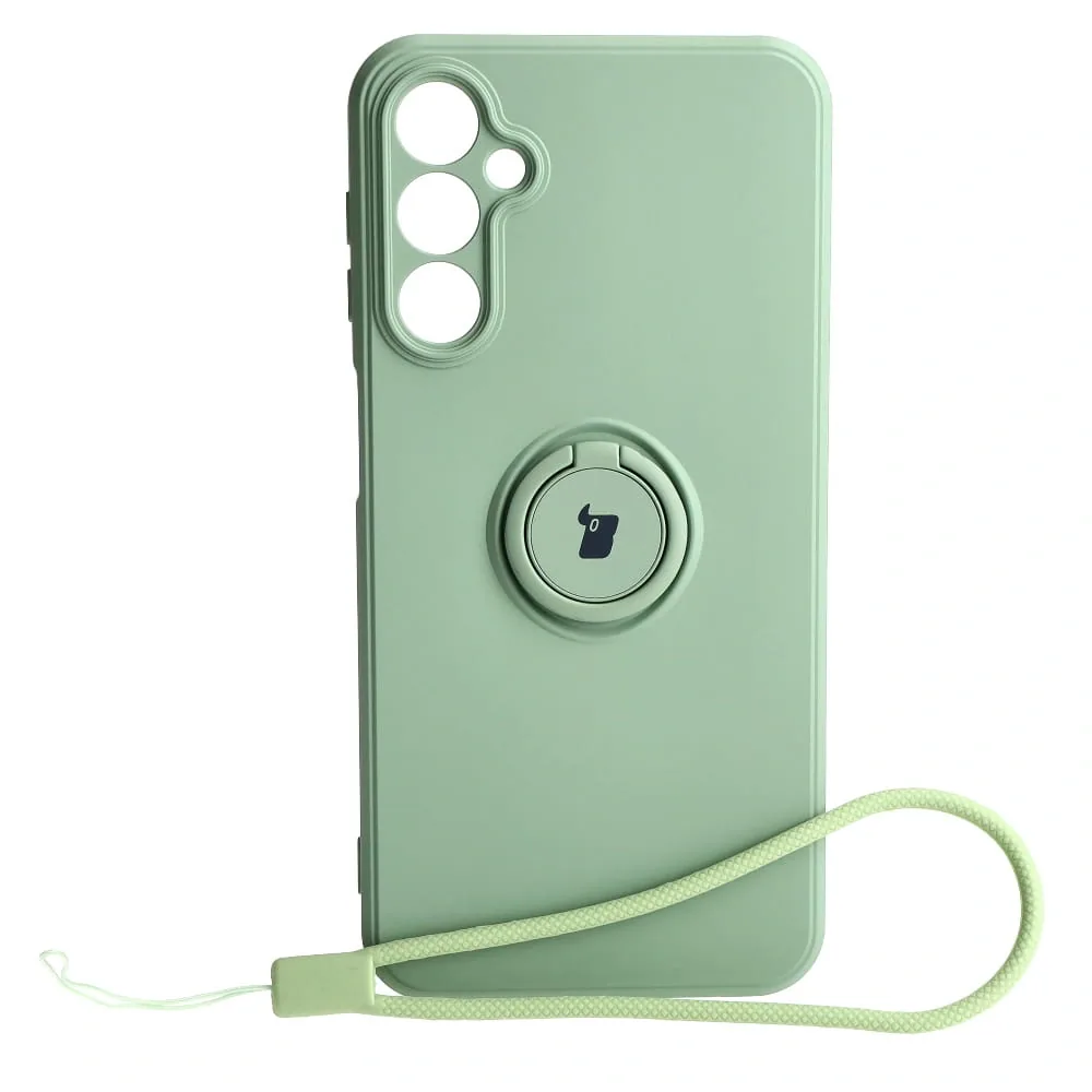 Kryt Bizon Case Silicone Ring Sq Samsung Galaxy A24 light green