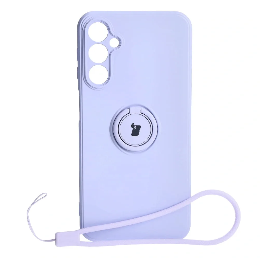 Kryt Bizon Case Silicone Ring Sq Samsung Galaxy A24 light purple