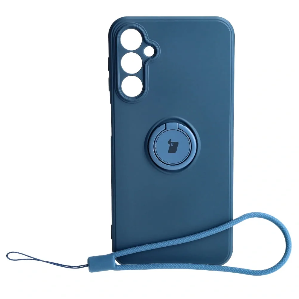 Kryt Bizon Case Silicone Ring Sq Samsung Galaxy A24 navy blue