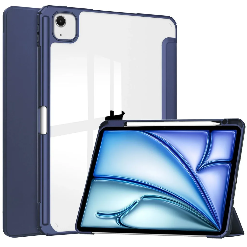 Kryt Bizon Case Tab Clear Matt Apple iPad Air 13" 2024 navy blue