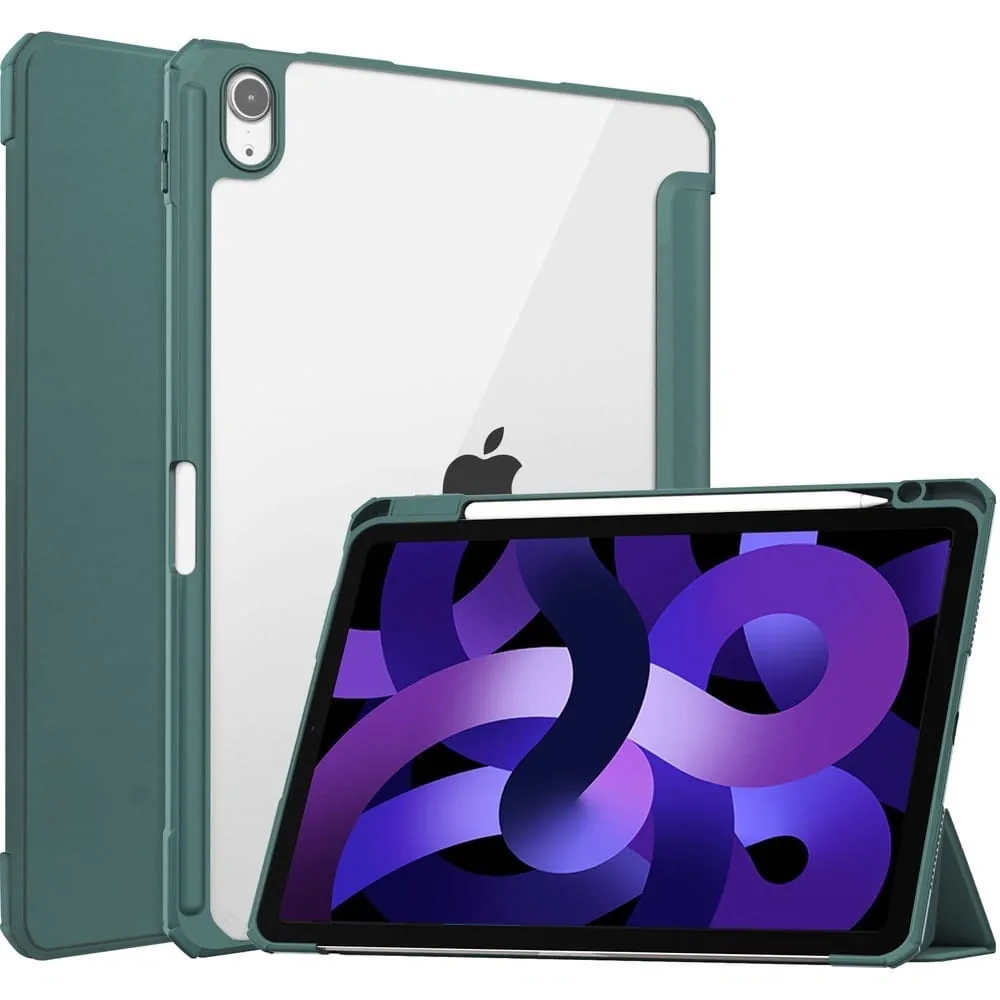 Kryt Bizon Case Tab Clear Matt Apple iPad Air 6 / Air 5 / Air 4 / iPad Pro 11 2018 dark green