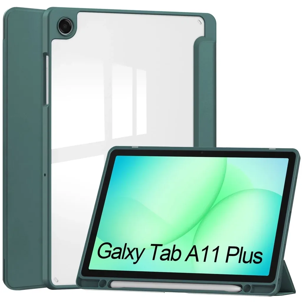 Kryt Bizon Case Tab Clear Matt Samsung Galaxy Tab A11+ Plus / A9+ Plus dark green