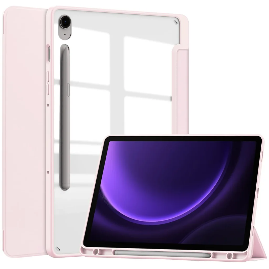 Kryt Bizon Case Tab Clear Matt Samsung Galaxy Tab S9 / S9 FE light pink