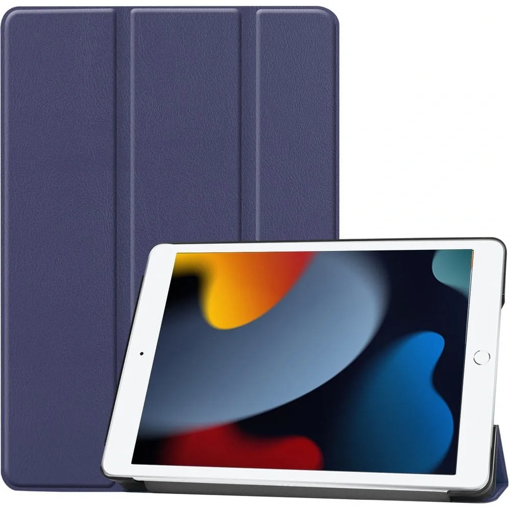 Kryt Bizon Case Tab Croc Apple iPad 9/8/7 10.2 2021/2020/2019 navy blue
