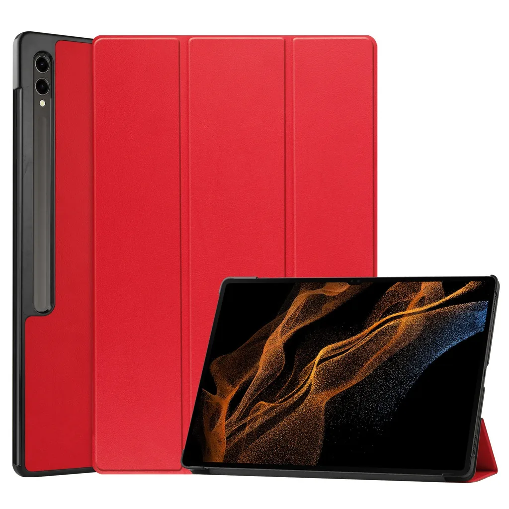 Kryt Bizon Case Tab Croc Samsung Galaxy Tab S10 Ultra / S9 Ultra red