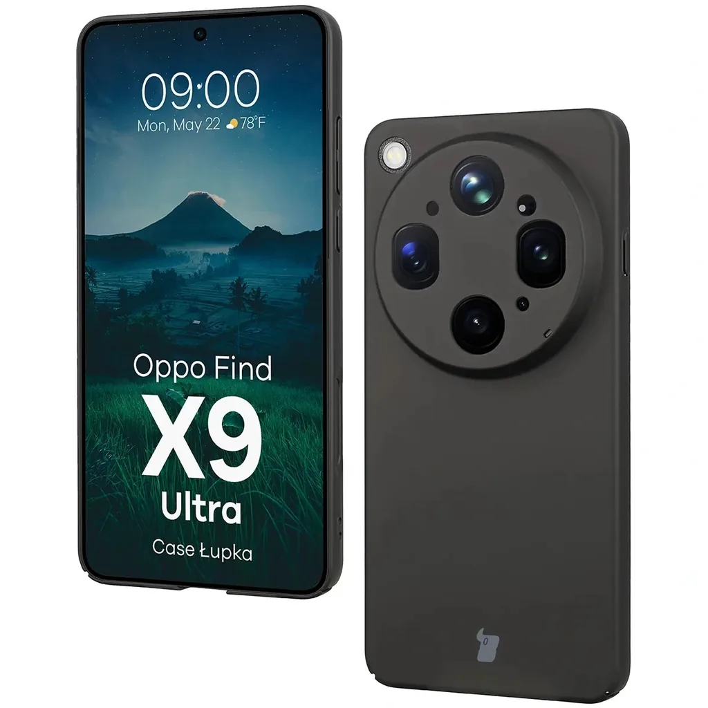 Kryt Bizon Case Łupka Oppo Find X9 Ultra, black