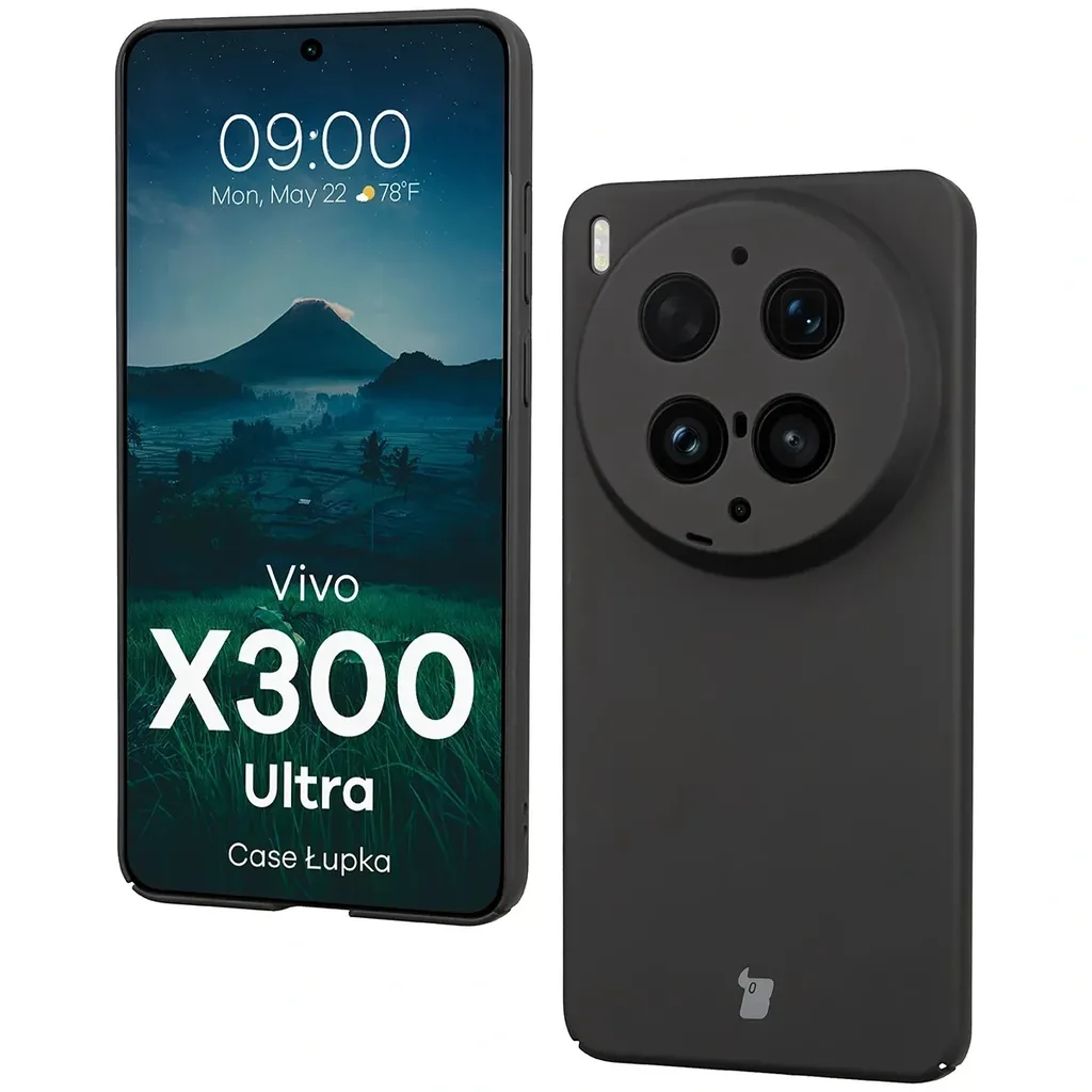 Kryt Bizon Case Łupka Vivo X300 Ultra, black