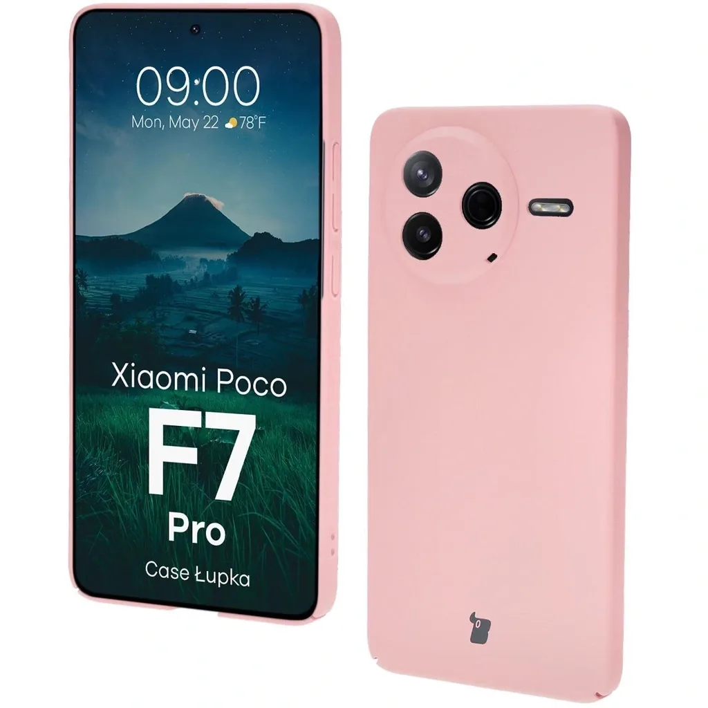 Kryt Bizon Case Łupka Xiaomi Poco F7 Pro pink