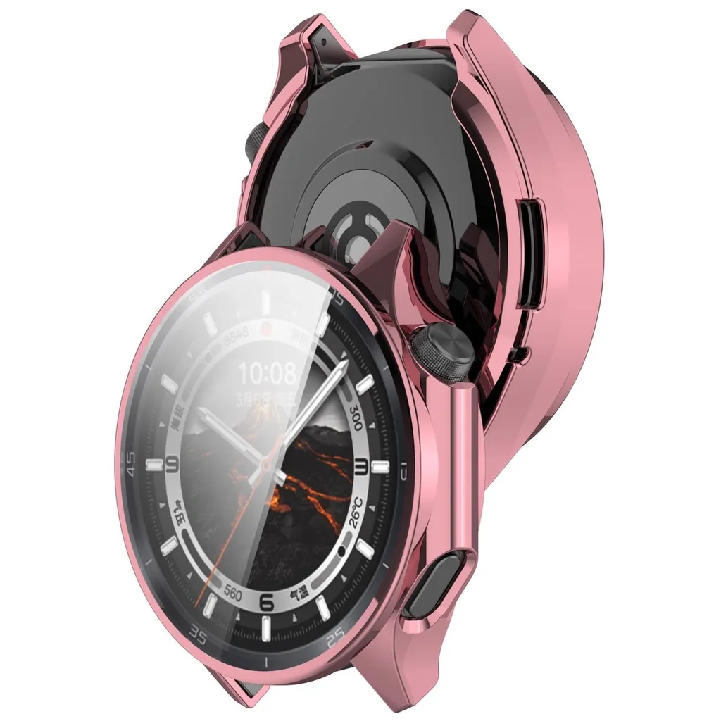 Kryt Bizon Case Watch Felipe with screen protector for OnePlus Watch 3 / Oppo Watch X2 pink