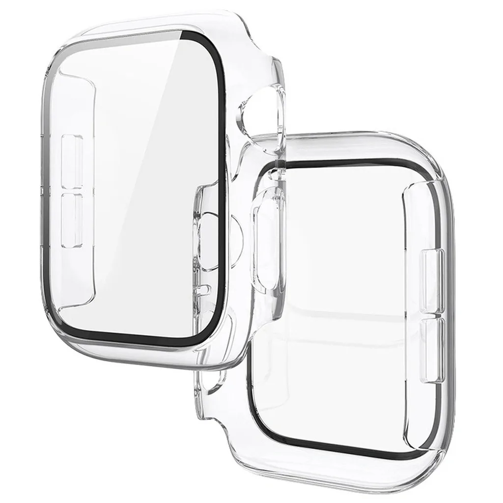 Bizon Case+Glass Watch Apple Watch SE 3 / SE 2 / SE / 6 / 5 / 4 44mm clear
