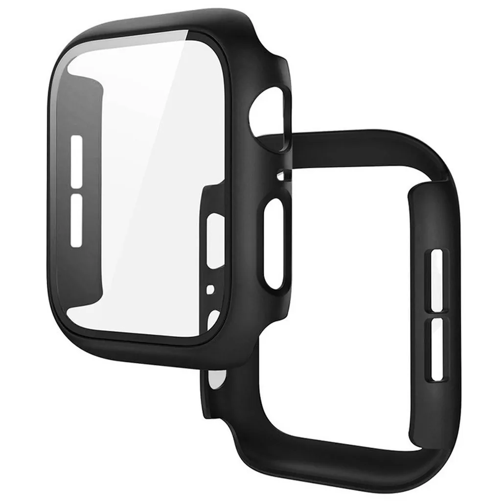 Bizon Case+Glass Watch Apple Watch SE 3 / SE 2 / SE / 6 / 5 / 4 44mm matte black