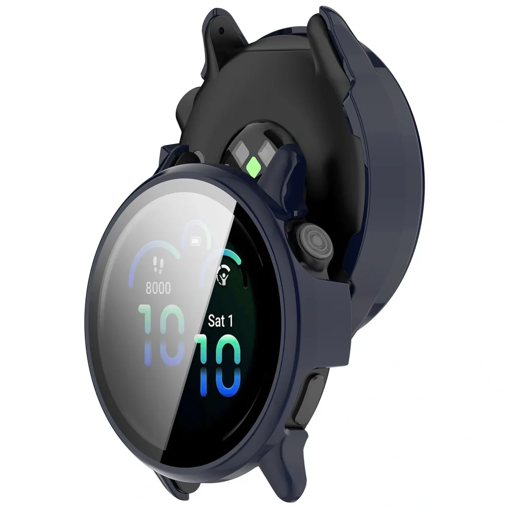 Kryt Bizon Case+Glass Watch Garmin Vivoactive 6 blue