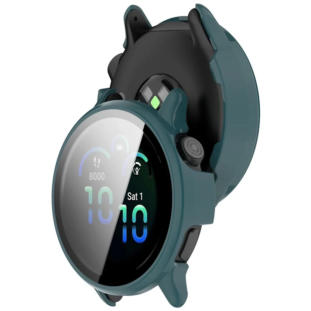 Kryt Bizon Case+Glass Watch Garmin Vivoactive 6 green