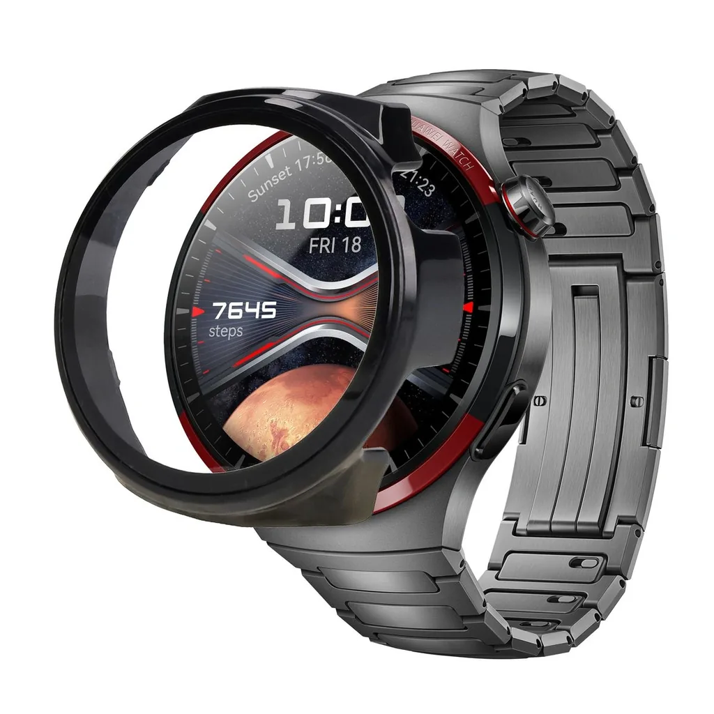 Kryt Bizon Case+Glass Watch Huawei Watch 4 Pro Space Edition black