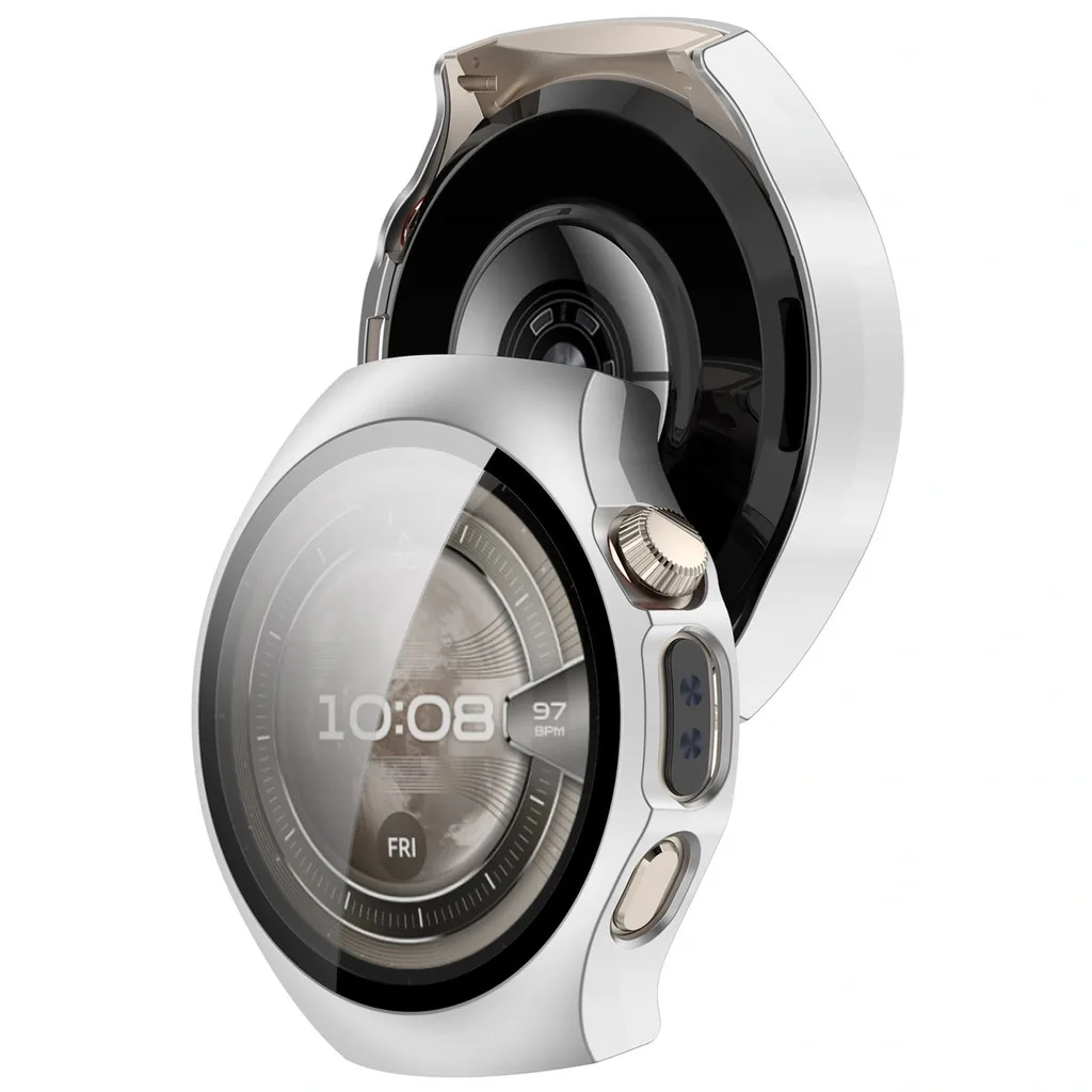 Kryt Bizon Case+Glass Watch Huawei Watch 5 42mm satin silver