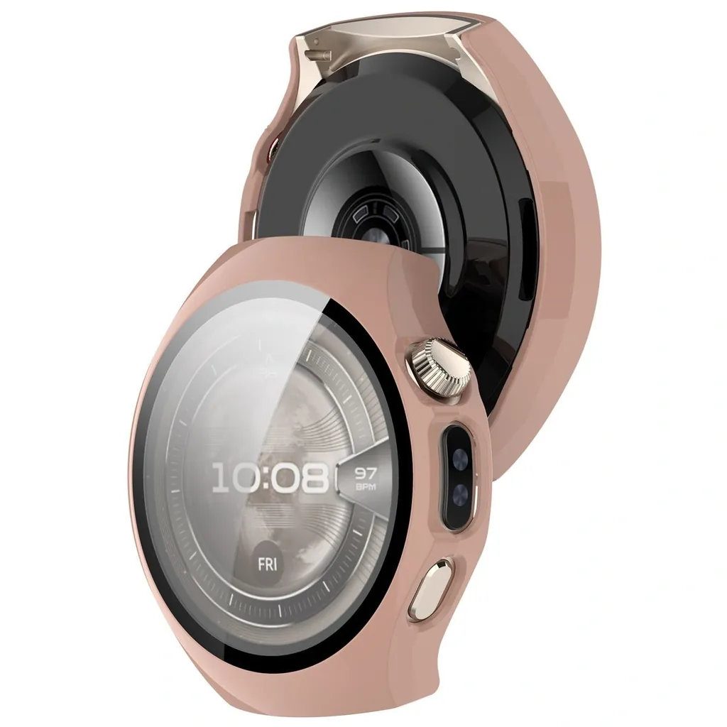 Kryt Bizon Case+Glass Watch Huawei Watch 5 46mm pink