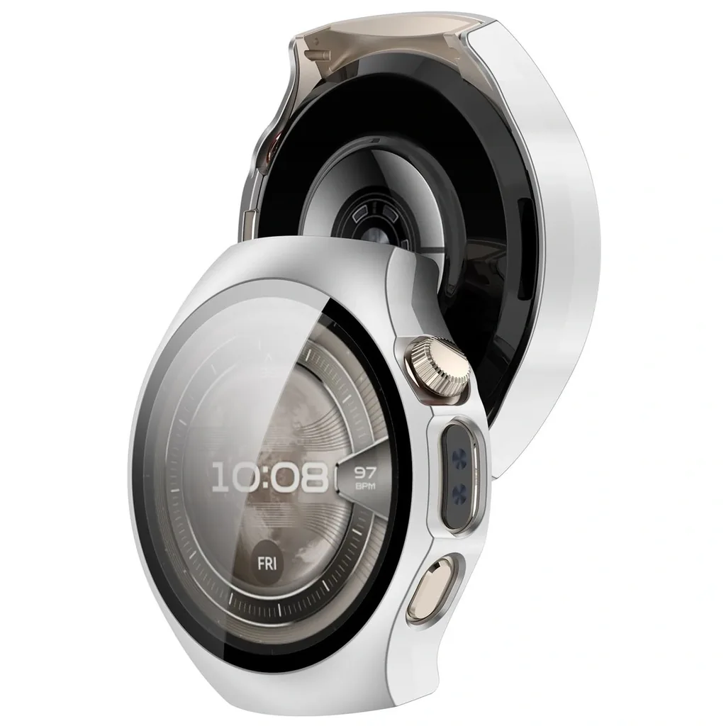 Kryt Bizon Case+Glass Watch Huawei Watch 5 46mm satin silver