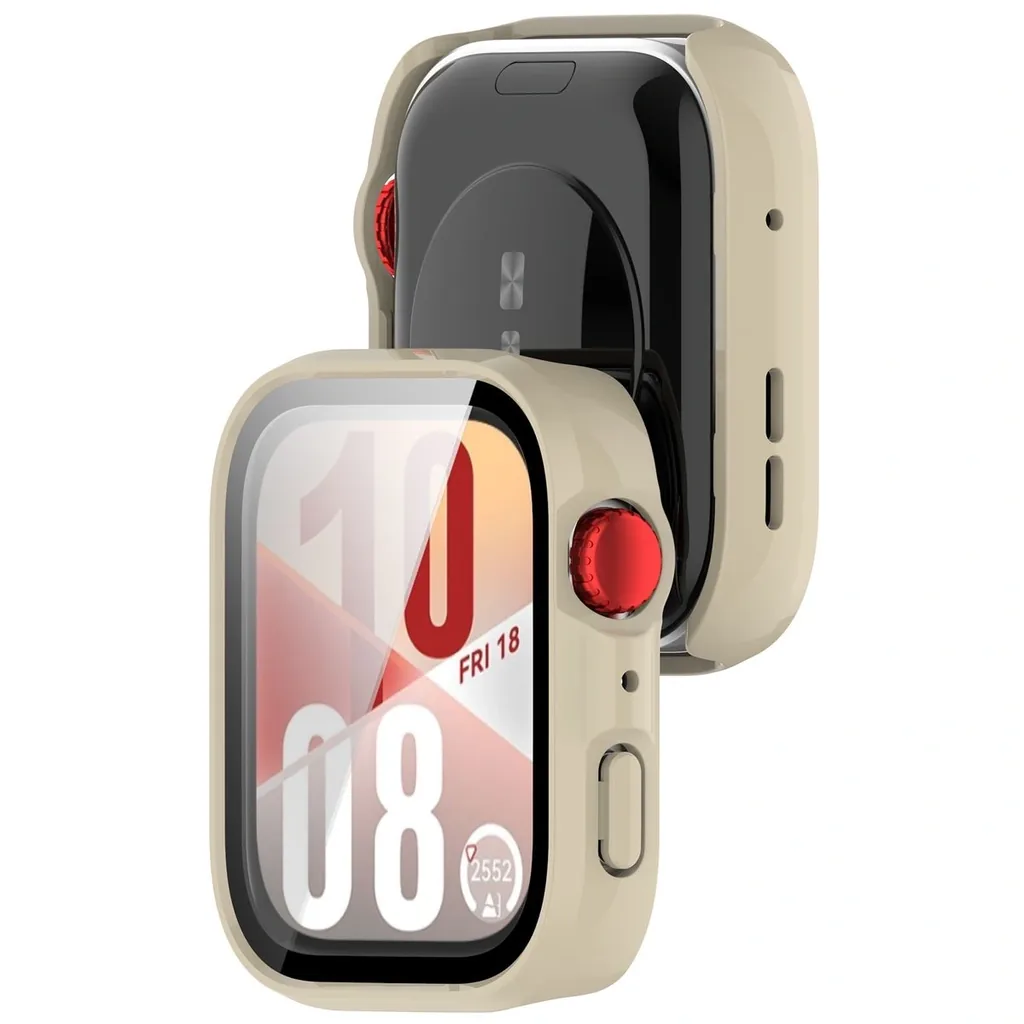 Kryt Bizon Case+Glass Watch Huawei Watch Fit 4 beige