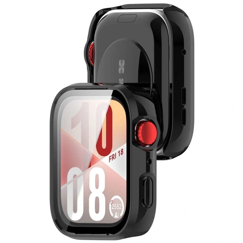 Kryt Bizon Case+Glass Watch Huawei Watch Fit 4 black