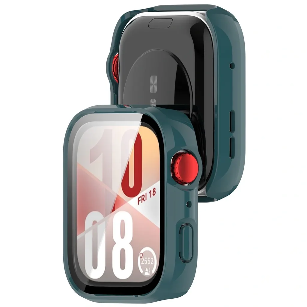 Kryt Bizon Case+Glass Watch Huawei Watch Fit 4 green
