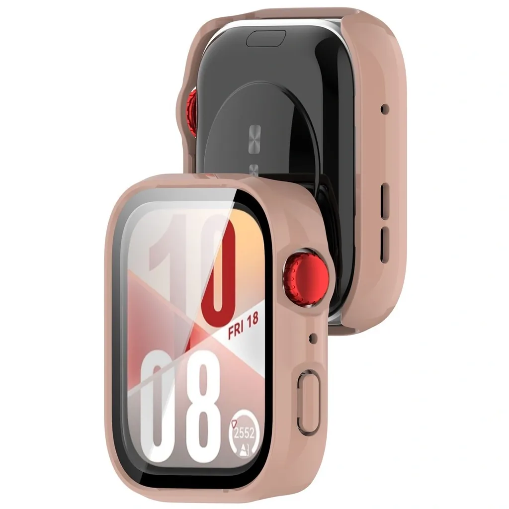Kryt Bizon Case+Glass Watch Huawei Watch Fit 4 pink