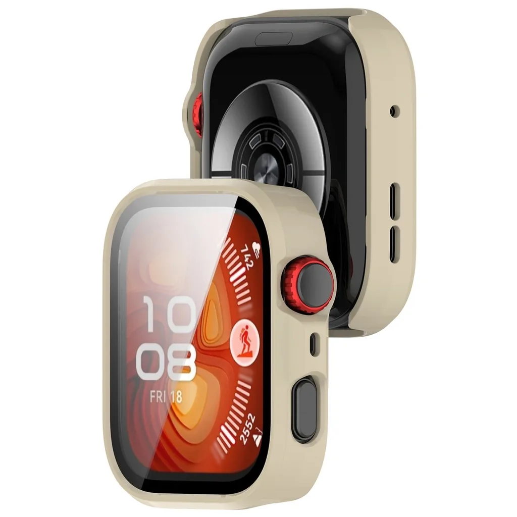 Kryt Bizon Case+Glass Watch Huawei Watch Fit 4 Pro beige
