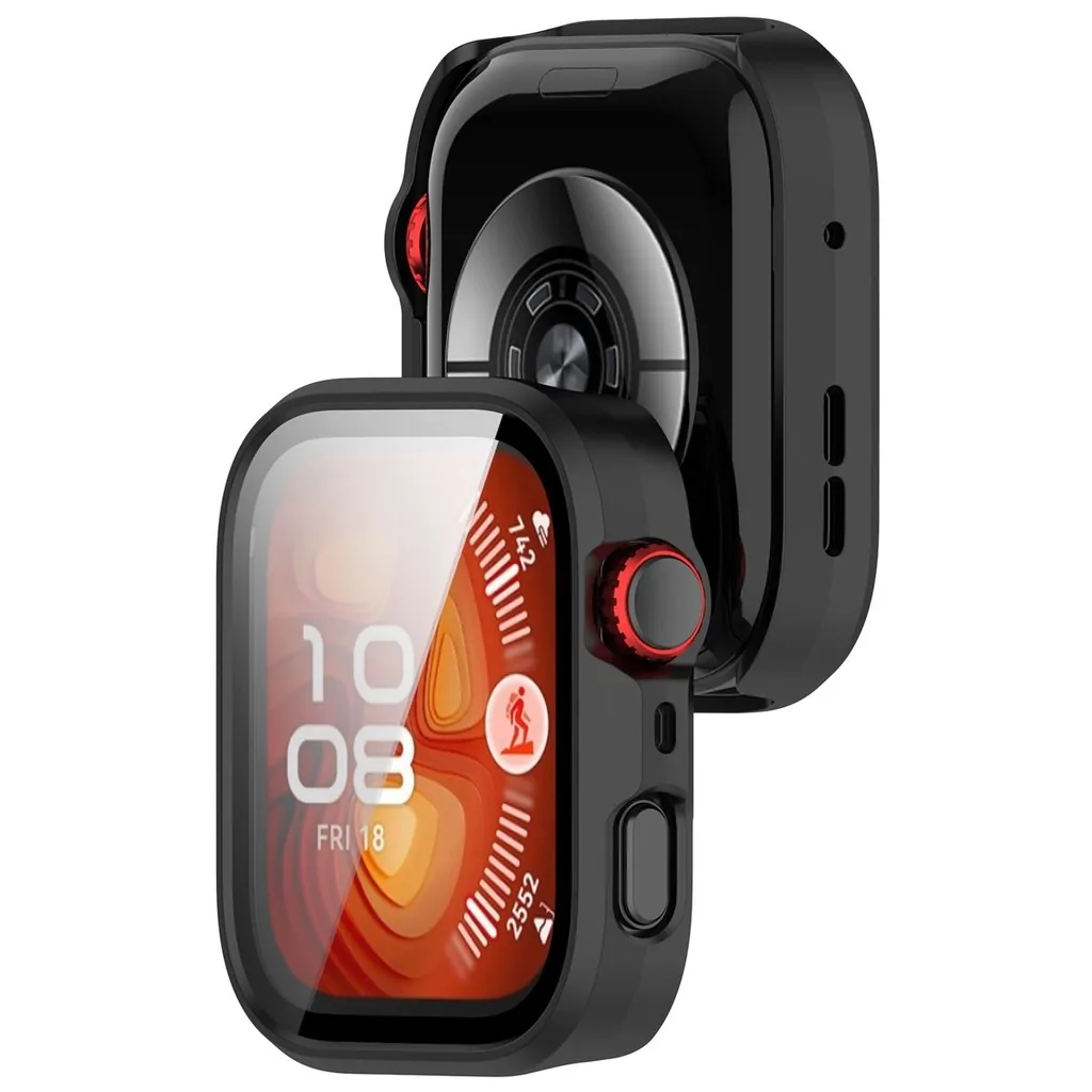 Kryt Bizon Case+Glass Watch Huawei Watch Fit 4 Pro black matte