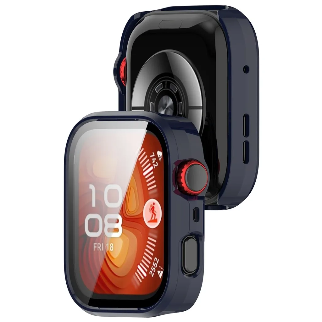 Kryt Bizon Case+Glass Watch Huawei Watch Fit 4 Pro blue