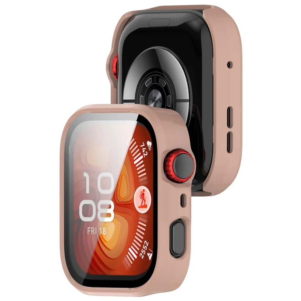 Kryt Bizon Case+Glass Watch Huawei Watch Fit 4 Pro pink