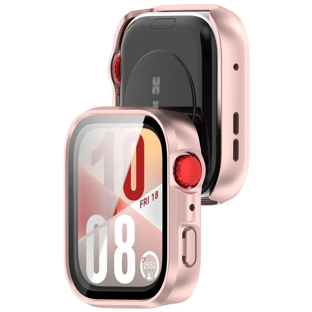 Kryt Bizon Case+Glass Watch Huawei Watch Fit 4 satin pink