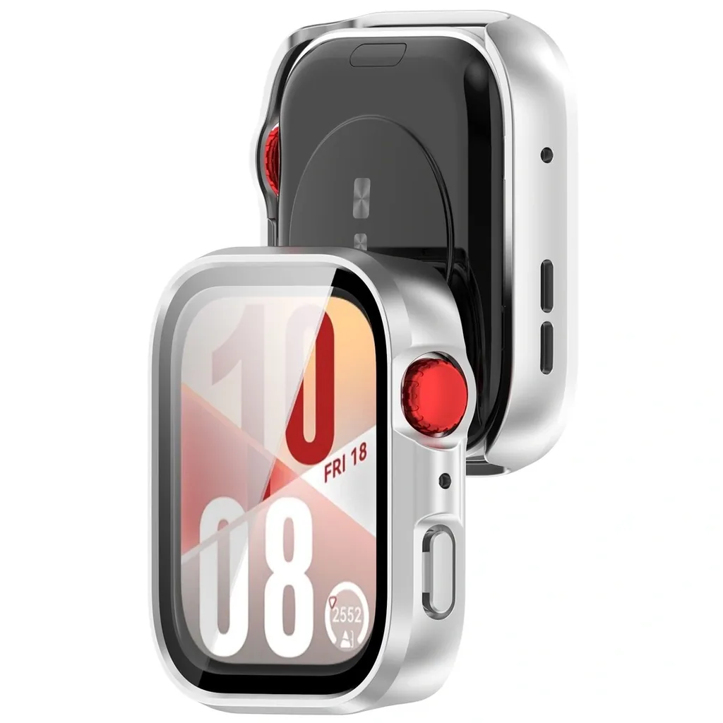 Kryt Bizon Case+Glass Watch Huawei Watch Fit 4 satin silver
