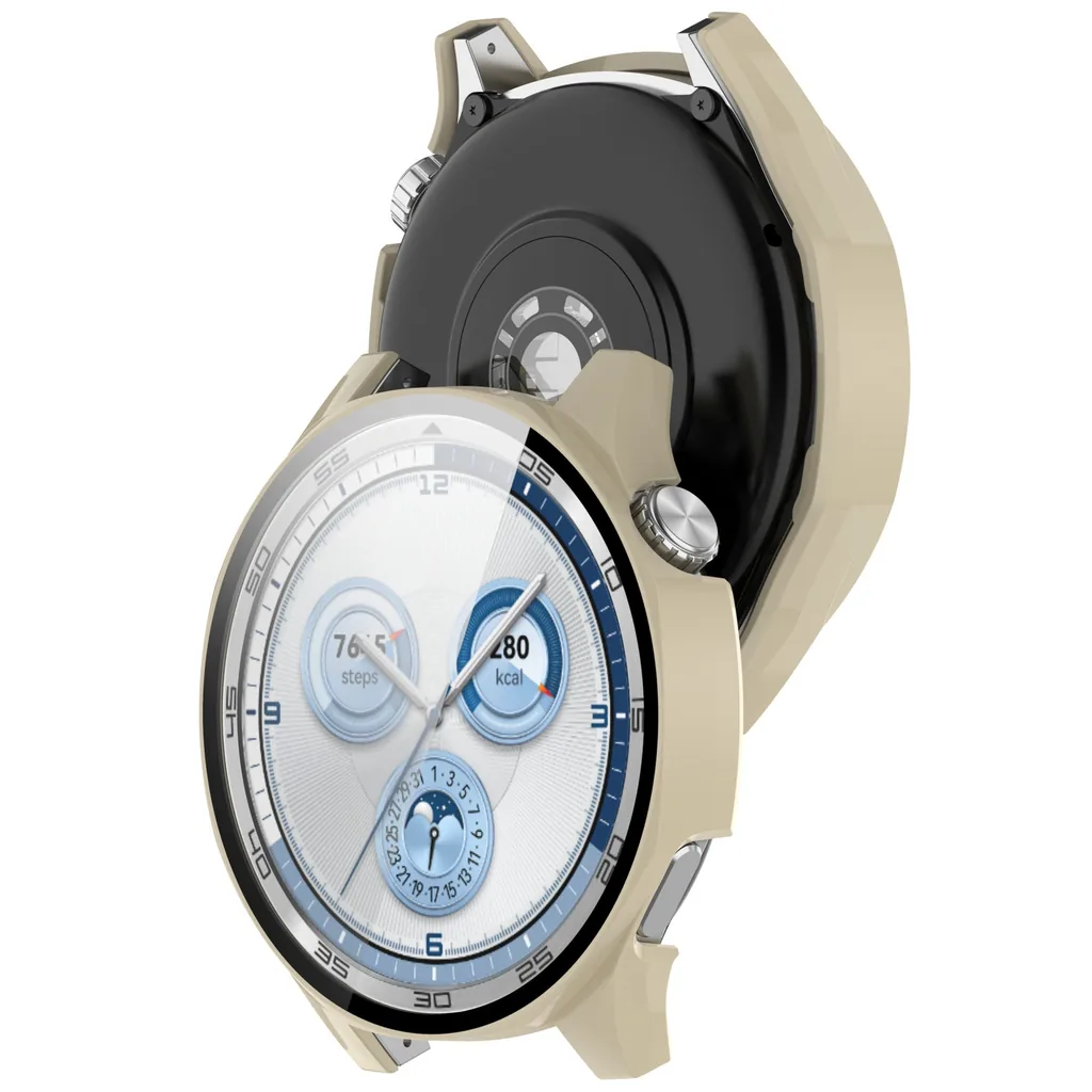 Kryt Bizon Case+Glass Watch Huawei Watch GT 5 46 mm beige