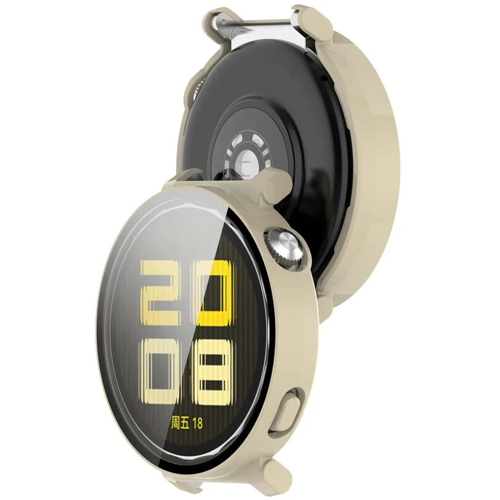 Kryt Bizon Case+Glass Watch Huawei Watch GT 5 Pro 42 mm beige
