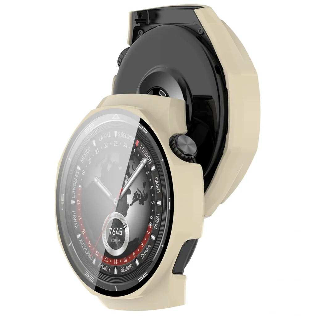 Kryt Bizon Case+Glass Watch Huawei Watch GT 5 Pro 46 mm beige