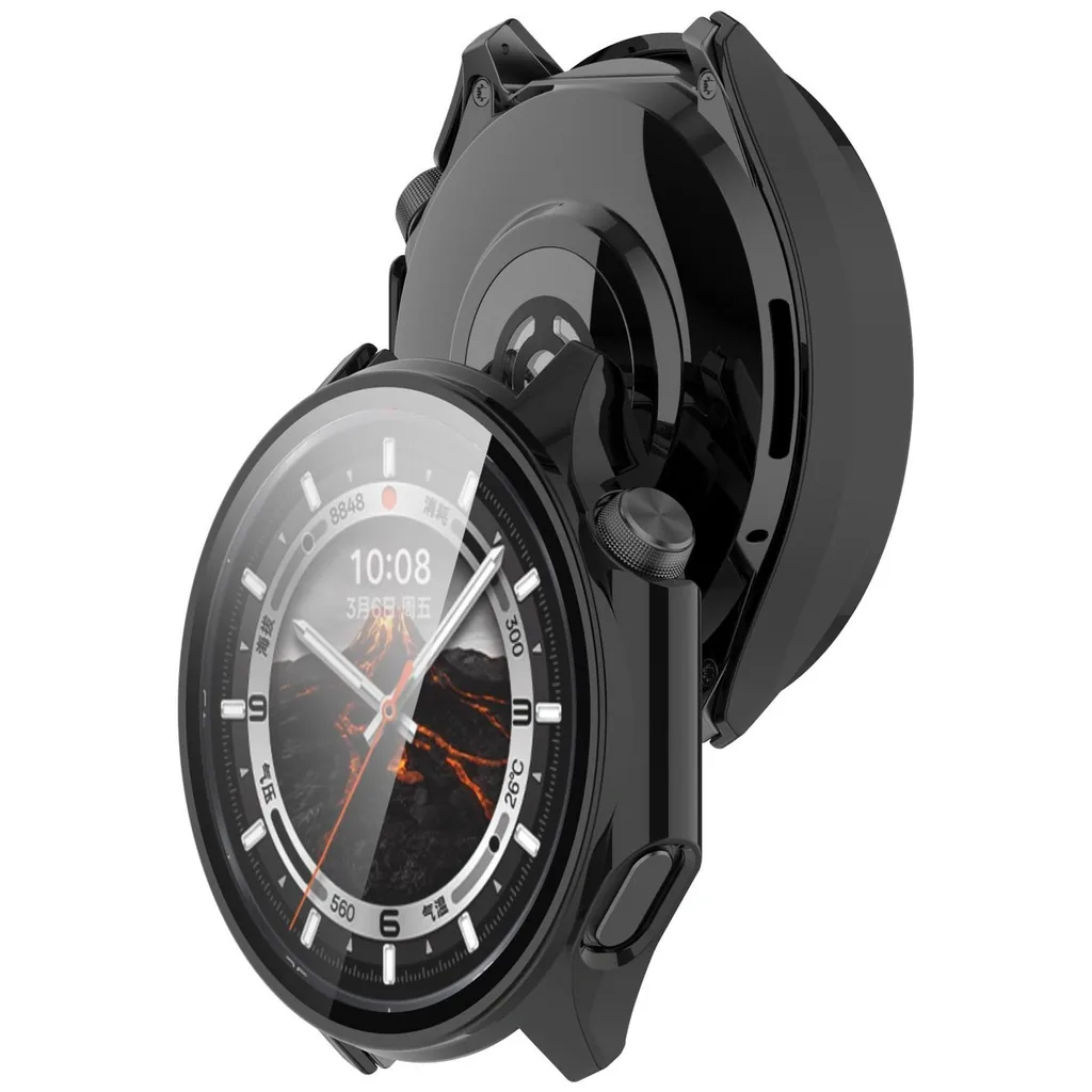 Kryt Bizon Case+Glass Watch OnePlus Watch 3 / Oppo Watch X2 black