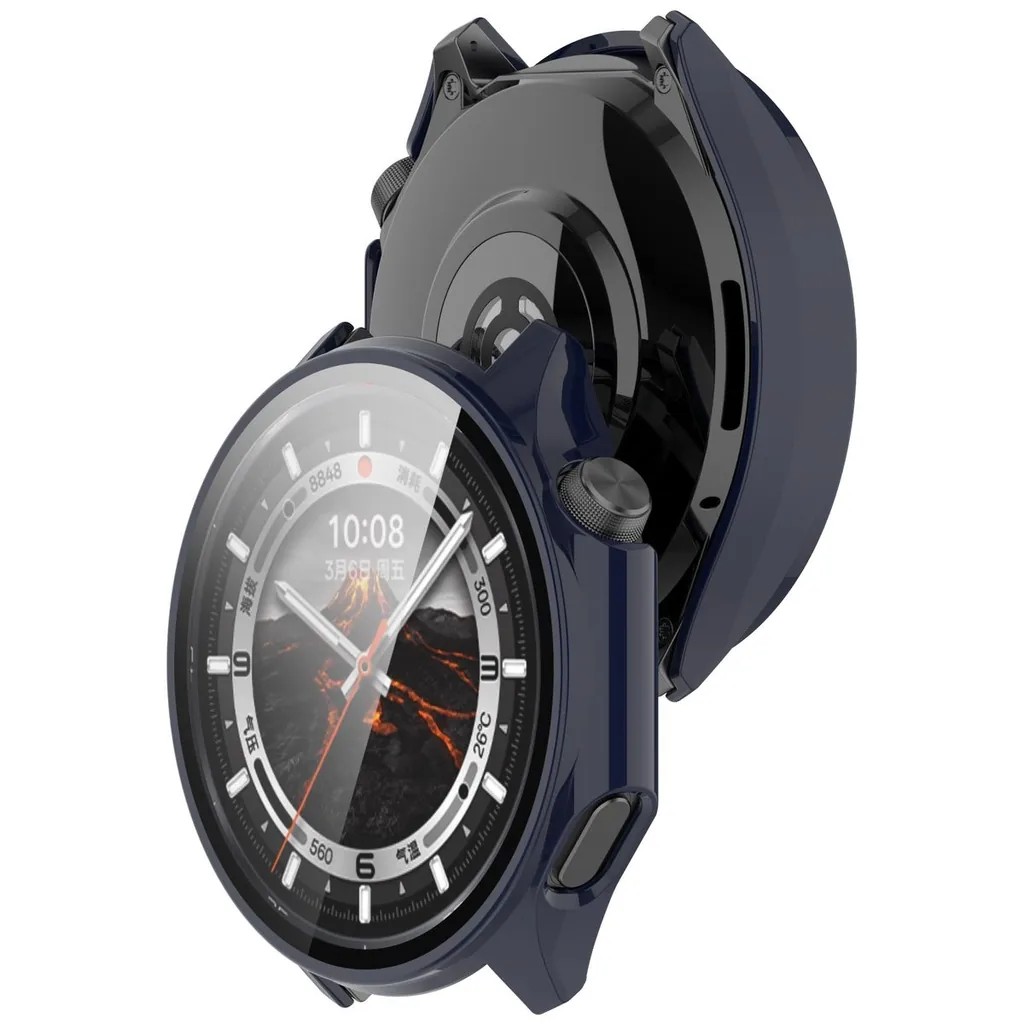 Kryt Bizon Case+Glass Watch OnePlus Watch 3 / Oppo Watch X2 blue