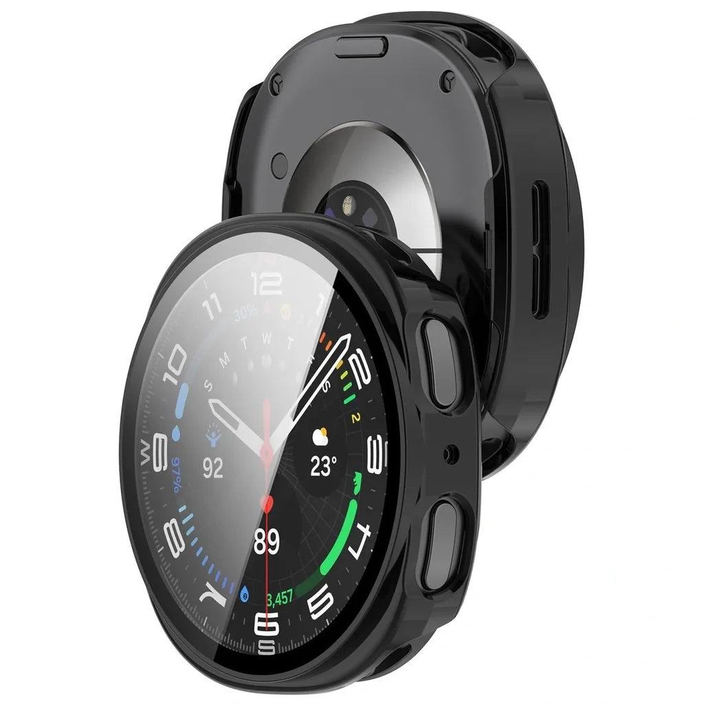 Kryt Bizon Case+Glass Watch Samsung Galaxy Watch 8 40mm black