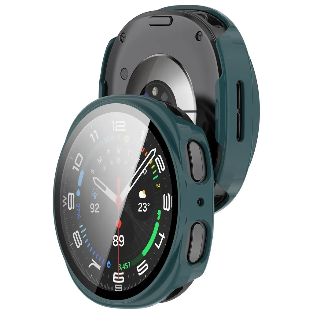 Kryt Bizon Case+Glass Watch Samsung Galaxy Watch 8 40mm green