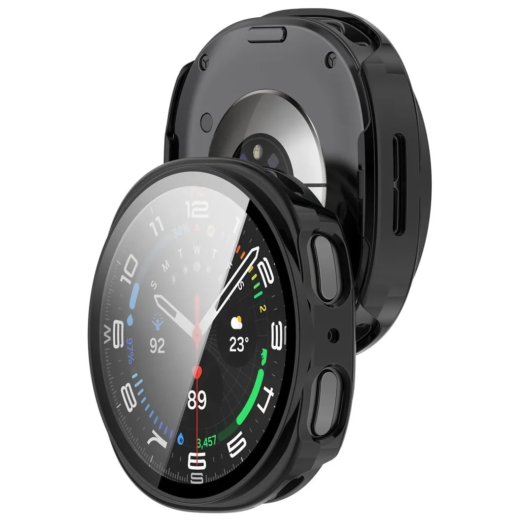 Kryt Bizon Case+Glass Watch Samsung Galaxy Watch 8 44mm black