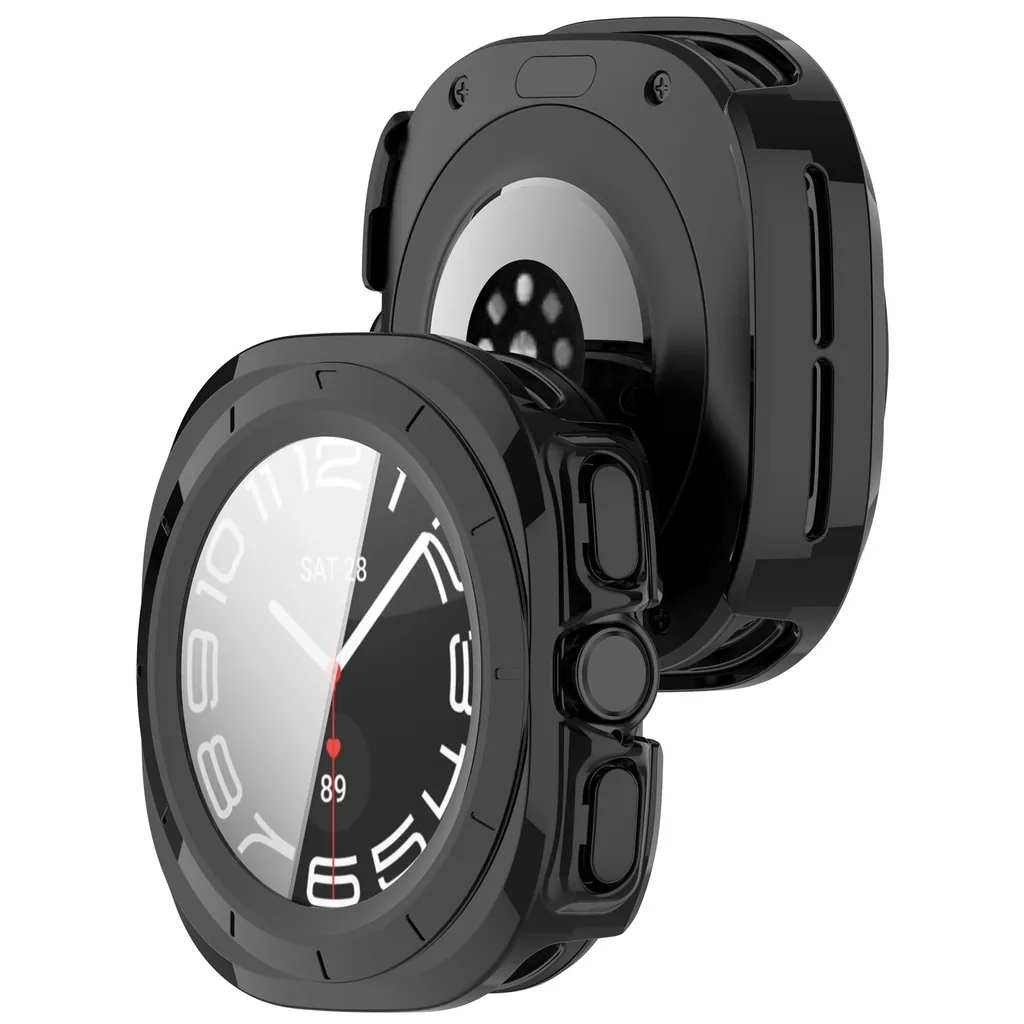 Kryt Bizon Case+Glass Watch Samsung Galaxy Watch Ultra 47 mm black