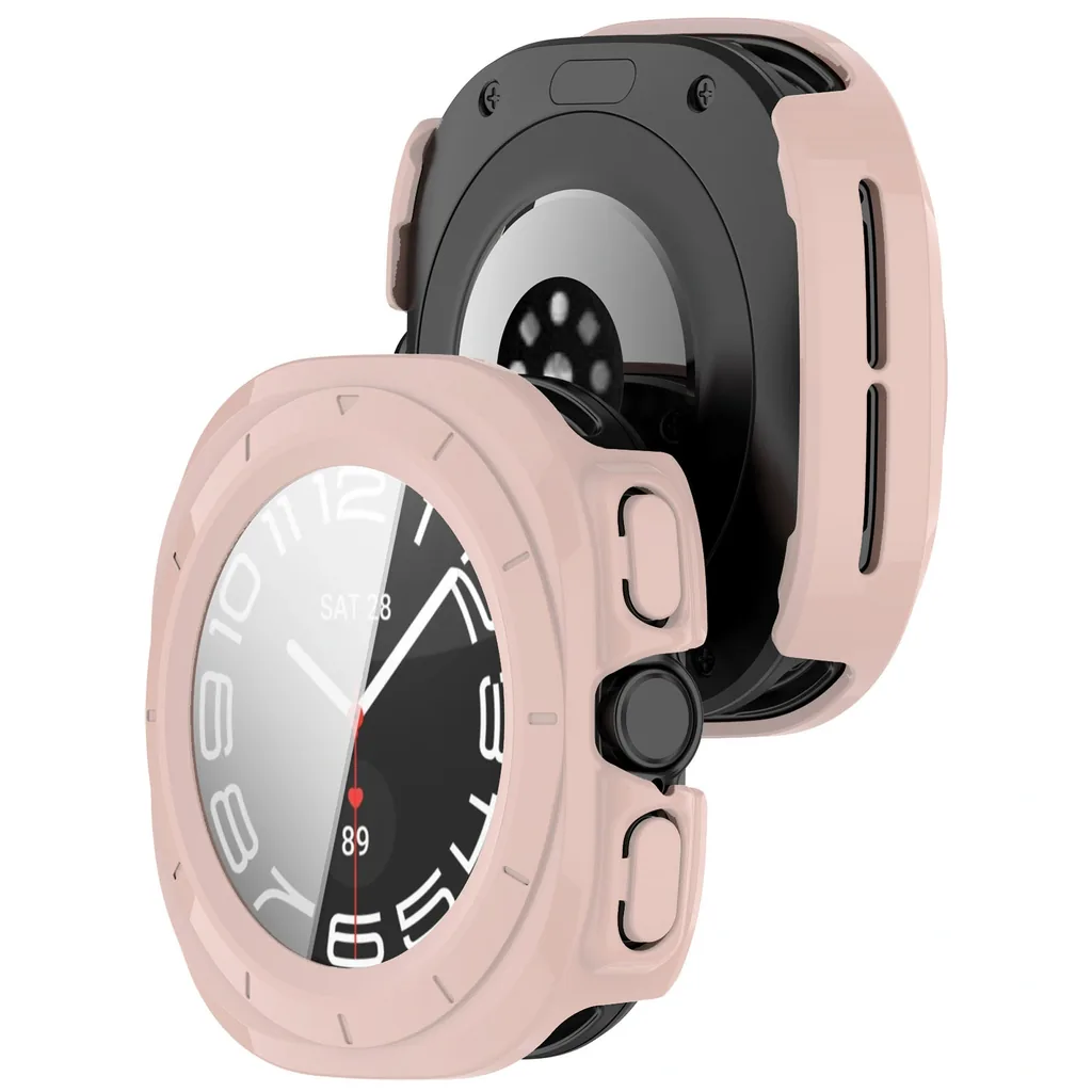 Kryt Bizon Case+Glass Watch Samsung Galaxy Watch Ultra 47 mm pink