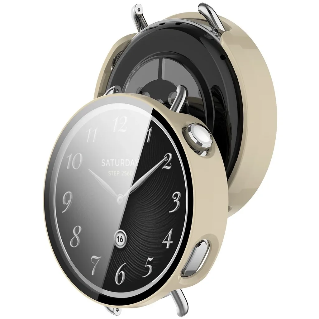 Kryt Bizon Case+Glass Watch Xiaomi Watch S4 41mm beige