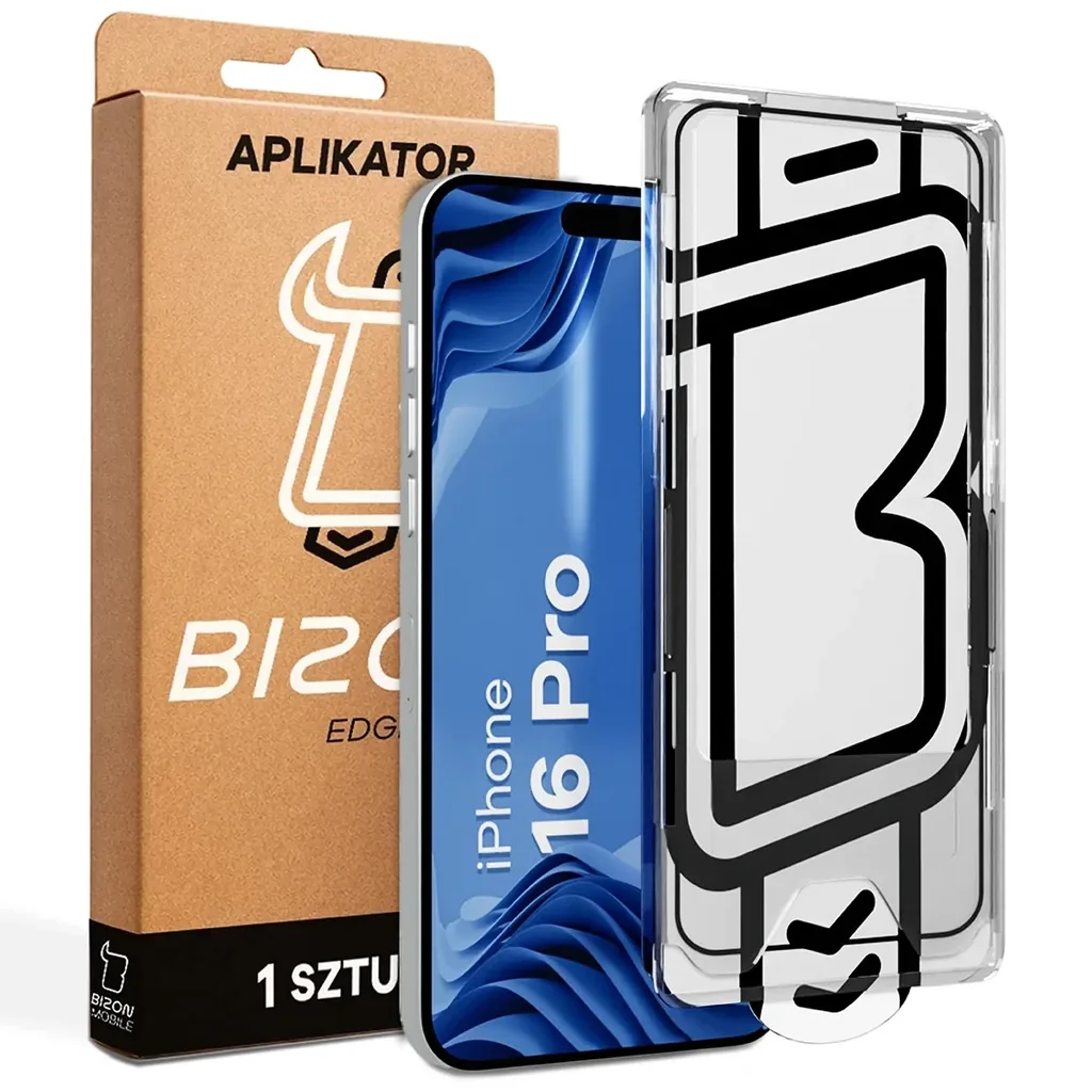 Ochranné sklo Bizon Glass Aplikator Edge Apple iPhone 16 Pro